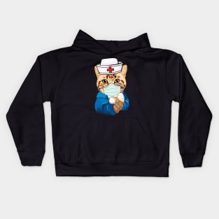 Strong Cat Is Wearing Mask Face Anti Virus 2020 Kids Hoodie